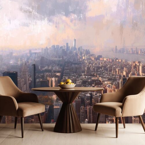 Fotobehangwinkel.nl Urban Serenity Skyline Mural