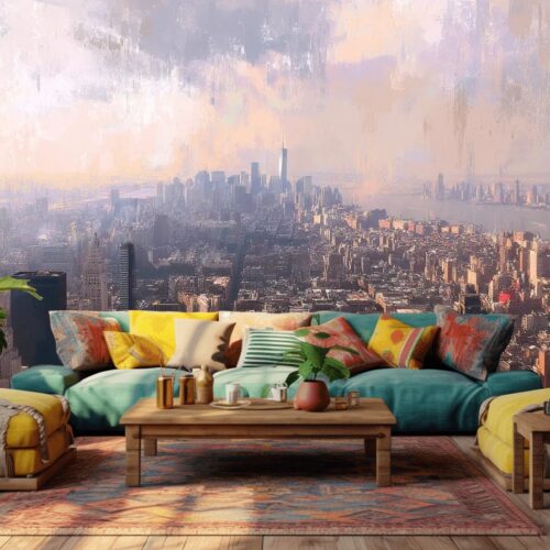 Fotobehangwinkel.nl Urban Serenity Skyline Mural