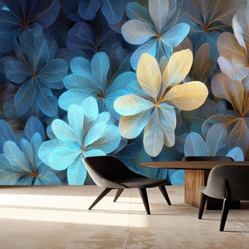 Fotobehangwinkel.nl Serene Blue Blossom Tapestry