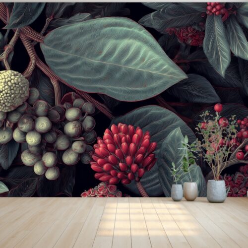 Vibrant Botanical Tapestry 7 Fotobehangwinkel.nl Vibrant Botanical Tapestry