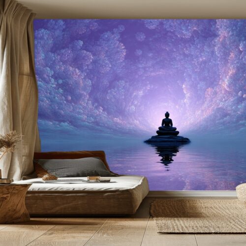 Fotobehangwinkel.nl Zen Tranquility in Purple Reflections