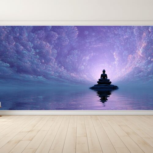 Fotobehangwinkel.nl Zen Tranquility in Purple Reflections
