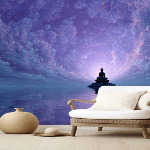 Fotobehangwinkel.nl Zen Tranquility in Purple Reflections