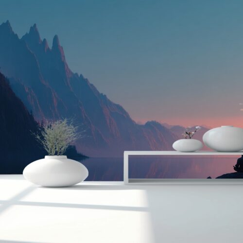 Serenity at Sunset Reflection Wallpaper 9 Fotobehangwinkel.nl Serenity at Sunset Reflection Wallpaper