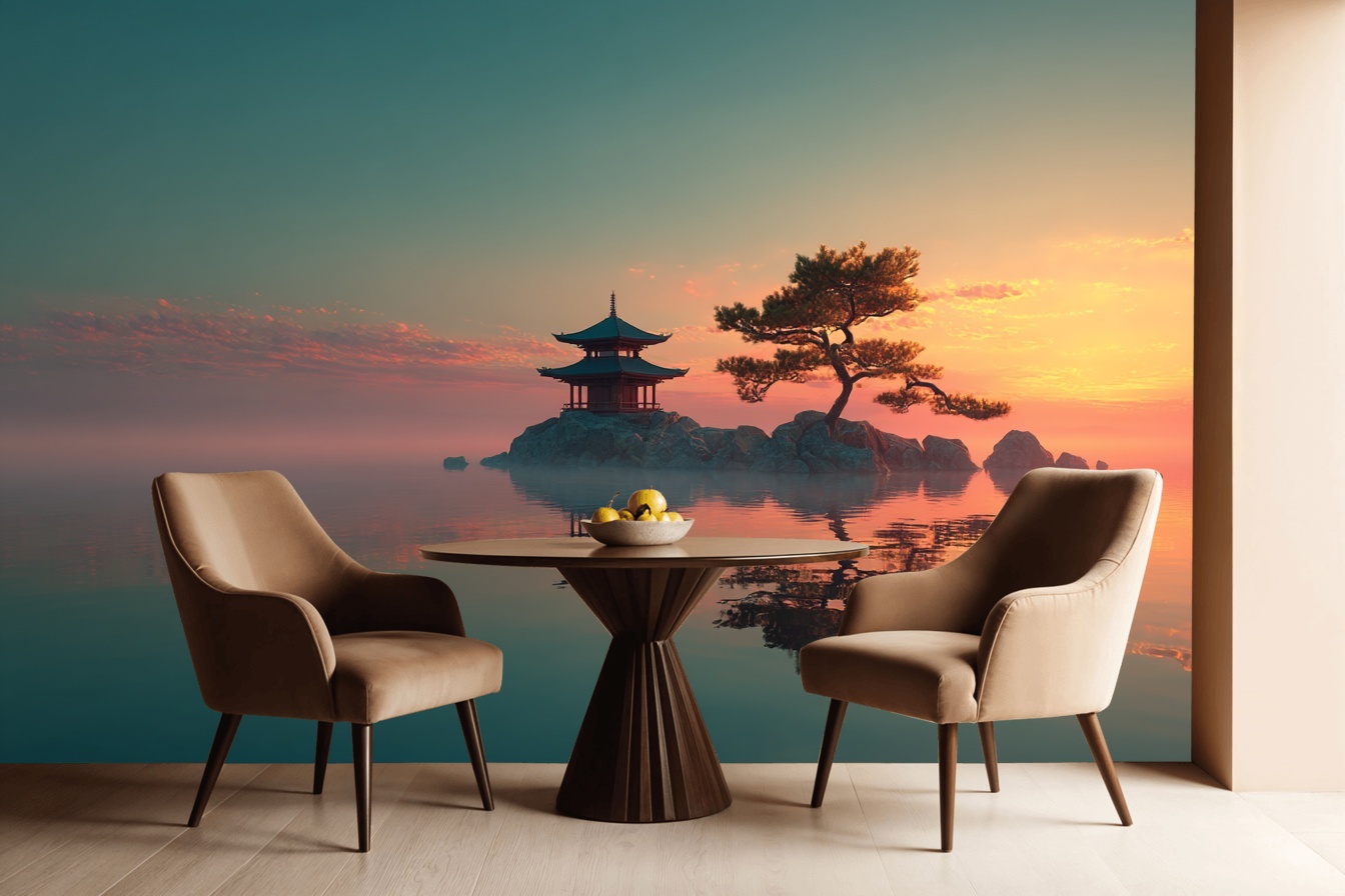 Tranquil Sunrise Over Zen Island 3 Tranquil Sunrise Over Zen Island - Afbeelding 3
