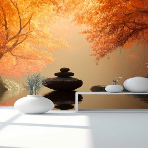Serene Autumn Zen Reflection