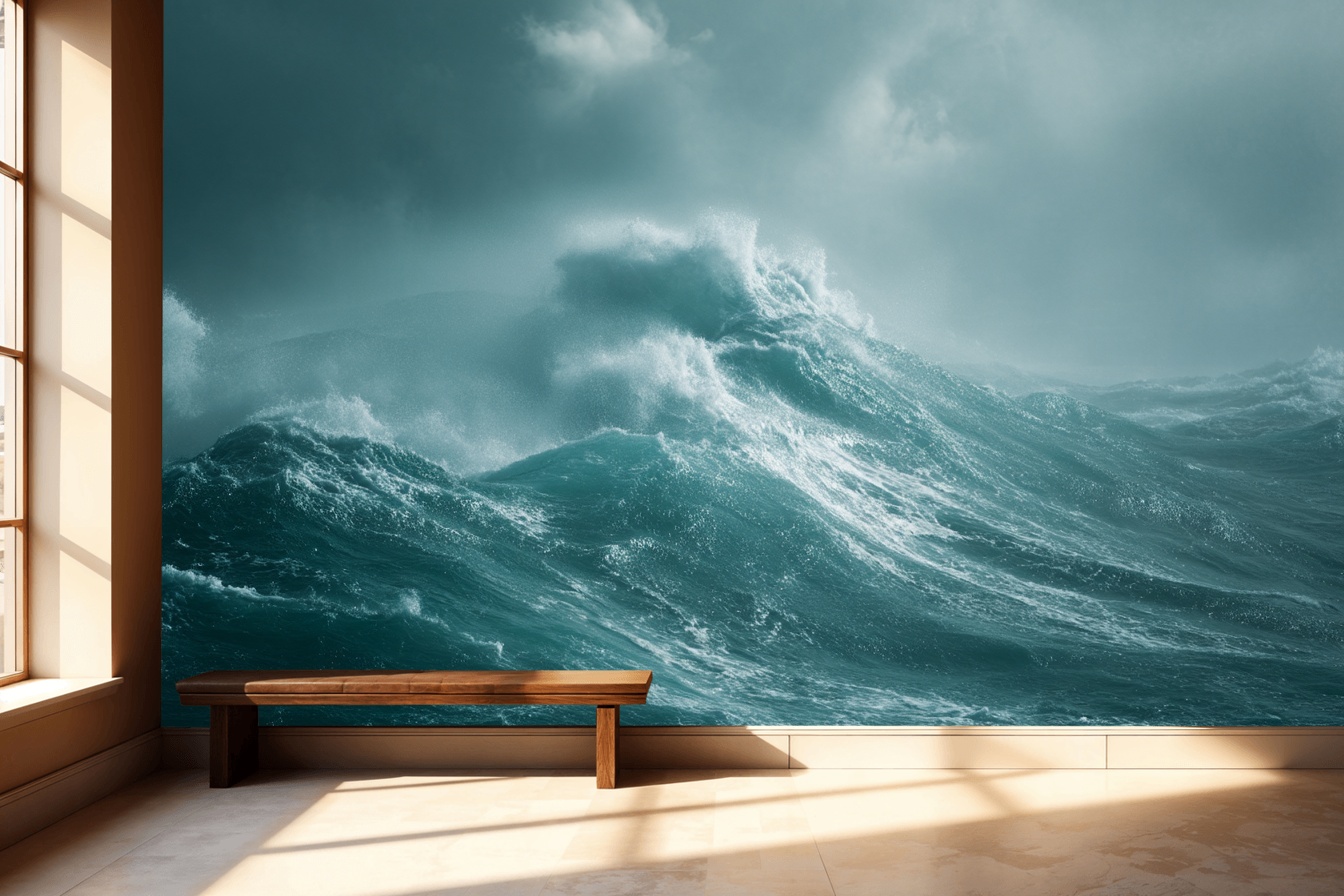 Majestic Ocean Waves Wall Mural 5 Majestic Ocean Waves Wall Mural - Afbeelding 5