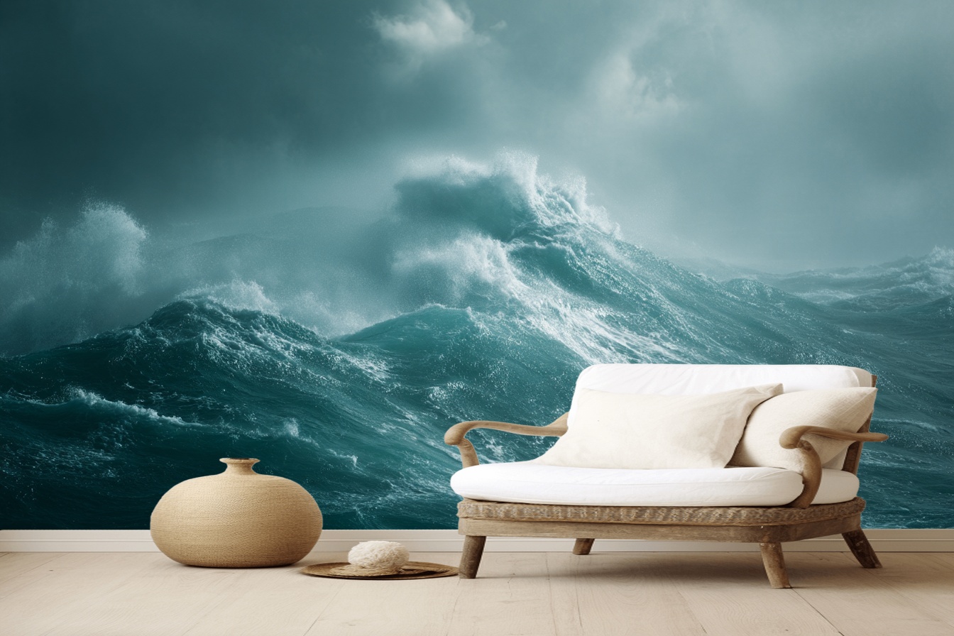 Majestic Ocean Waves Wall Mural 1 Majestic Ocean Waves Wall Mural