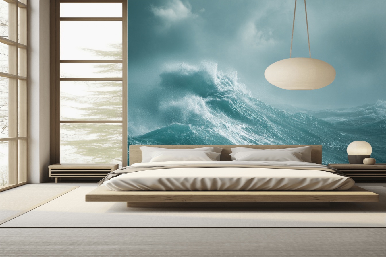 Majestic Ocean Waves Wall Mural 3 Majestic Ocean Waves Wall Mural - Afbeelding 3