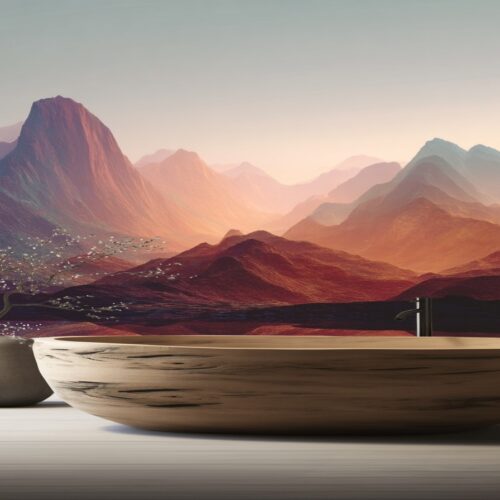 Fotobehangwinkel.nl Serene Mountain Reflection Mural
