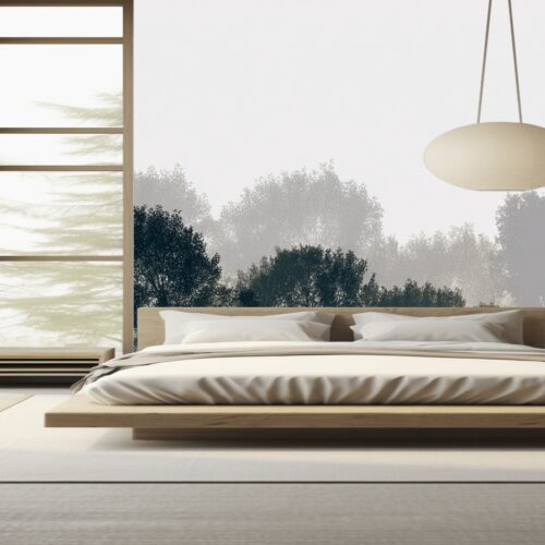 Fotobehangwinkel.nl Ethereal Misty Forest Wallpaper