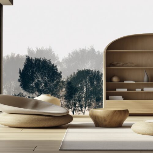 Fotobehangwinkel.nl Ethereal Misty Forest Wallpaper