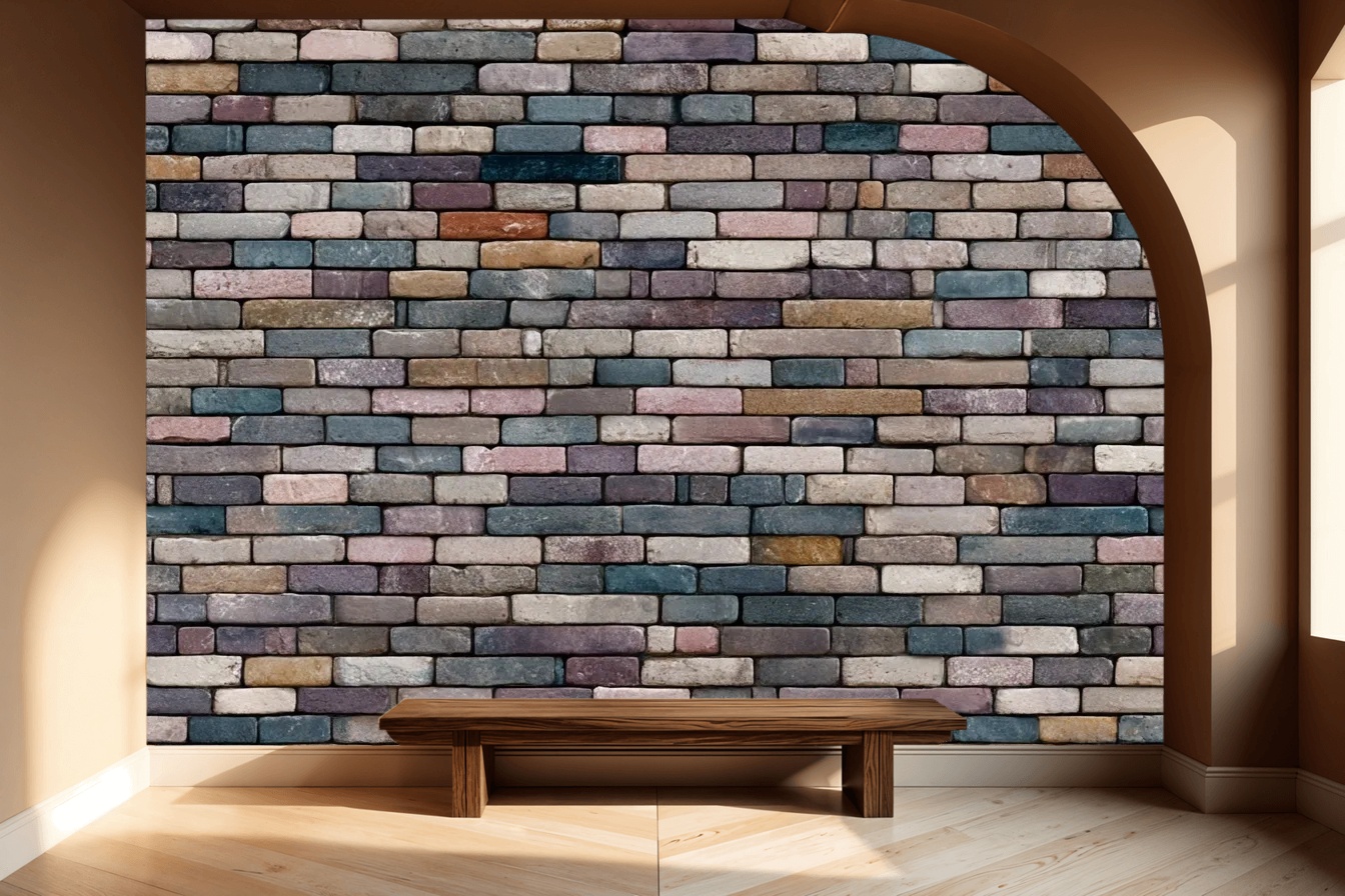 Rustic Brick Harmony Wallpaper 5 Rustic Brick Harmony Wallpaper - Afbeelding 5