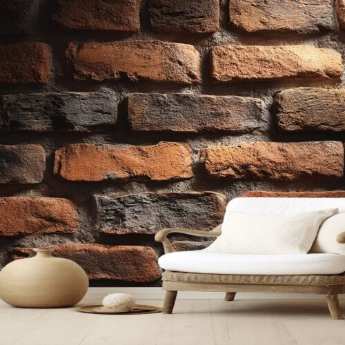 Fotobehangwinkel.nl Rustic Brick Wall Aesthetic