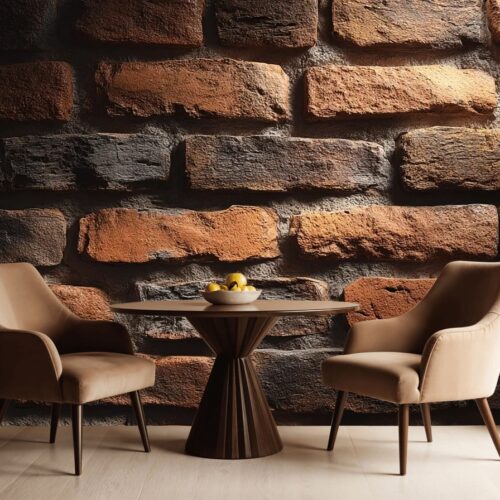 Fotobehangwinkel.nl Rustic Brick Wall Aesthetic