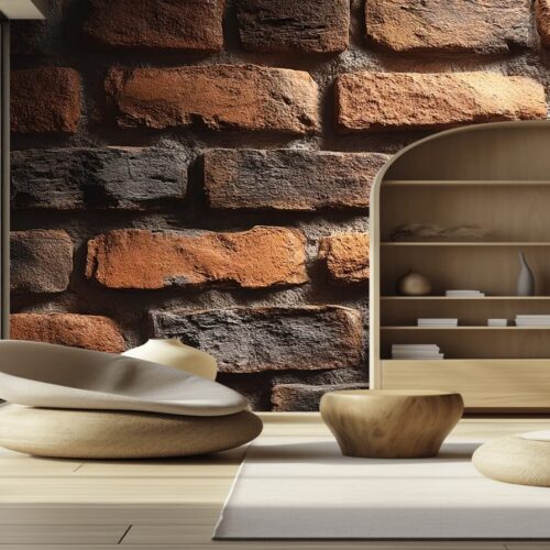 Fotobehangwinkel.nl Rustic Brick Wall Aesthetic