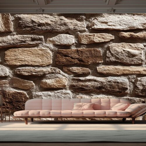 Rustic Stonework Charm Wallpaper