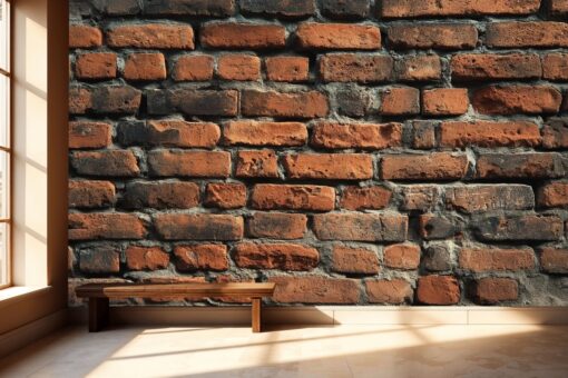 Vintage Industrial Brick Wall Mural