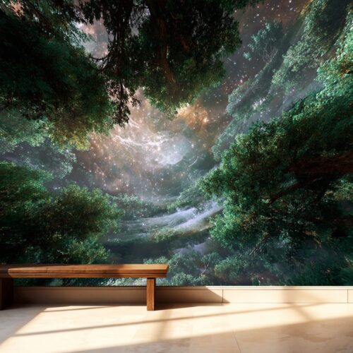 Celestial Forest Dreamscape Wallpaper