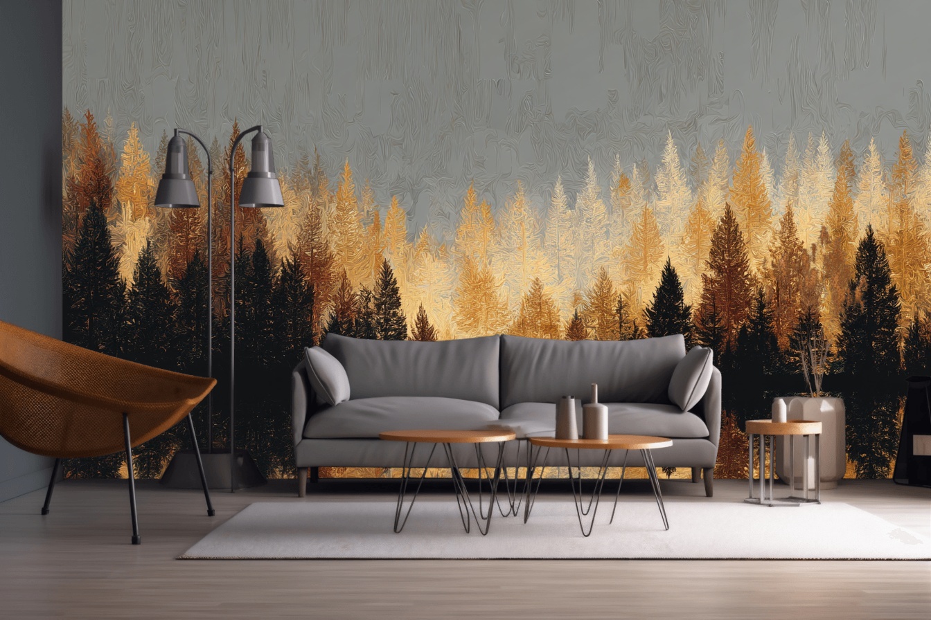 Golden Forest Reflection Harmony 4 Golden Forest Reflection Harmony - Afbeelding 4