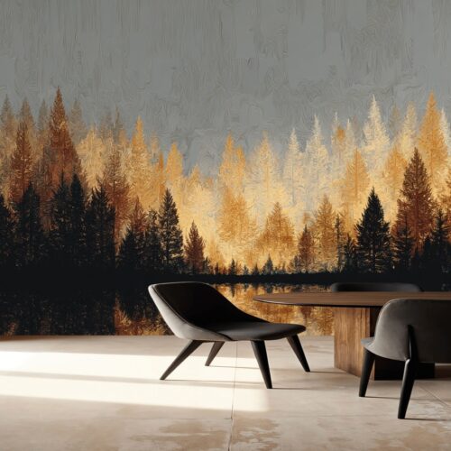 Golden Forest Reflection Harmony 9 Fotobehangwinkel.nl Golden Forest Reflection Harmony
