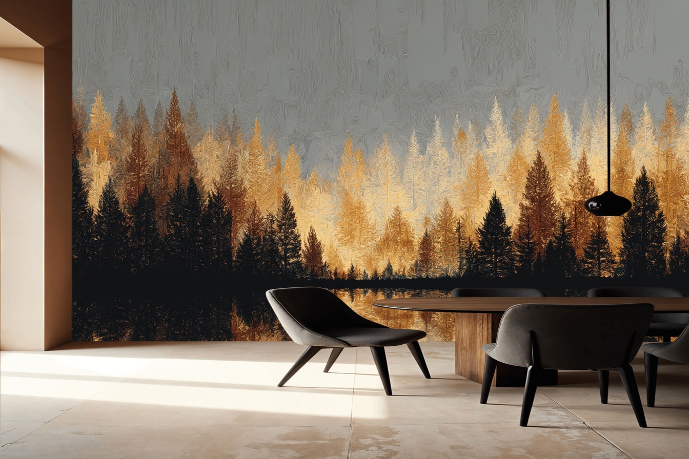 Golden Forest Reflection Harmony 5 Golden Forest Reflection Harmony - Afbeelding 5