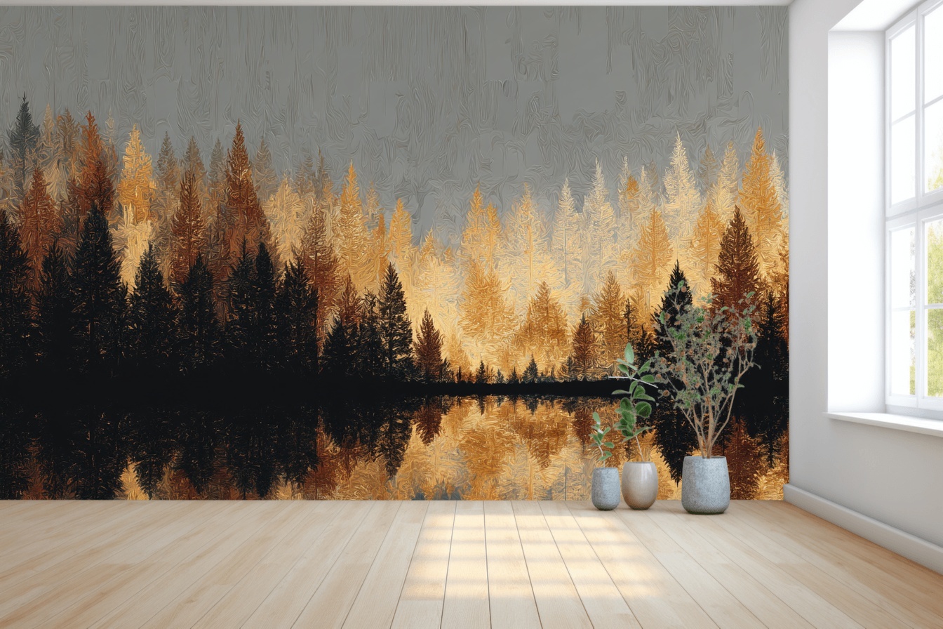 Golden Forest Reflection Harmony 1 Golden Forest Reflection Harmony