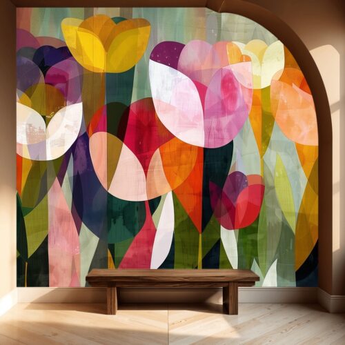 Vibrant Tulip Symphony Fotobehang