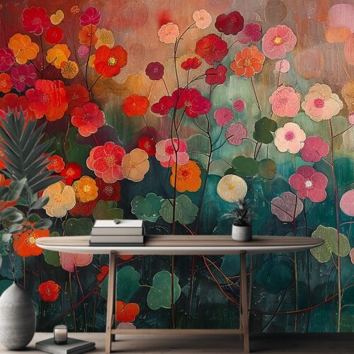 Blooming Symphony of Colorful Petals