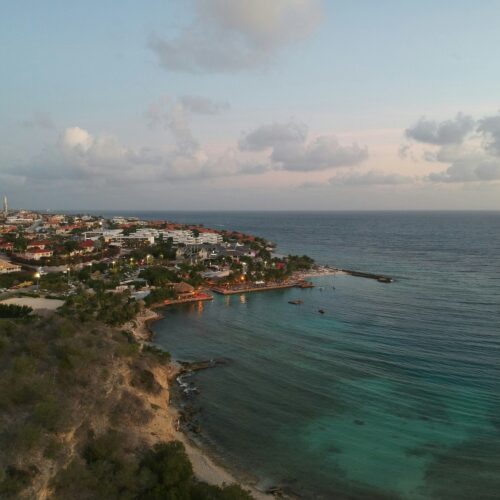 Fotobehang Dromerige Avondrood aan Zee