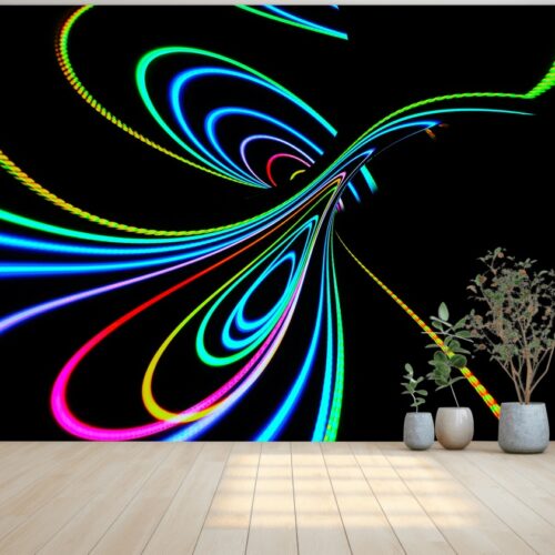 Fotobehangwinkel.nl Fotobehang Neon Revolutie: Stralende Kleurenchaos