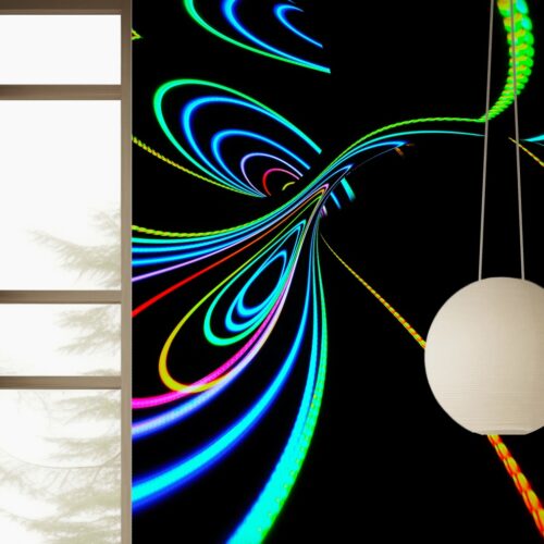 Fotobehangwinkel.nl Fotobehang Neon Revolutie: Stralende Kleurenchaos