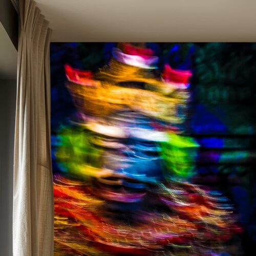 Fotobehang Oosterse Mystiek in Kleurenvortex