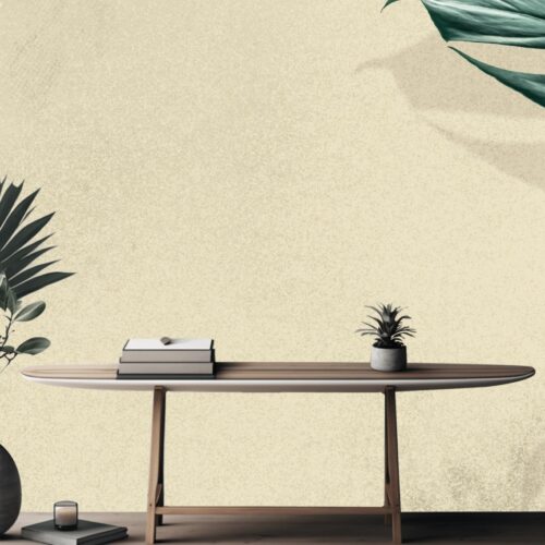 Fotobehang Rustige Botanische Bladeren Harmonie