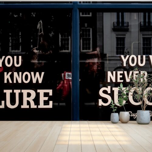 Fotobehang Motiverende Boksbehang Quote