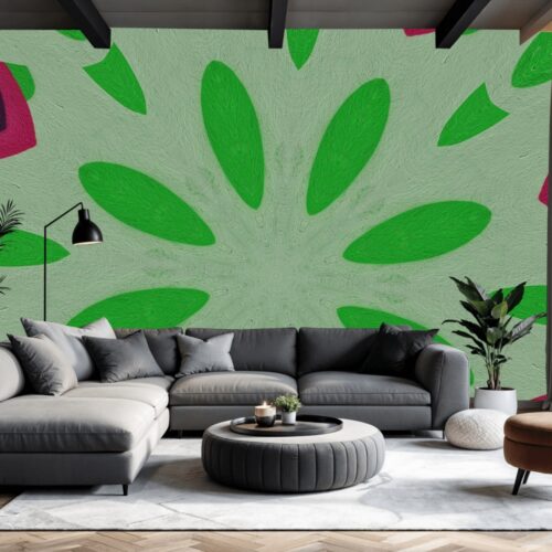 Fotobehang Groene Harmonie Wandkelk