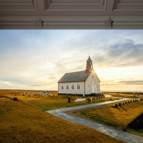 Fotobehang Stiltemoment bij de Open Veldkapel