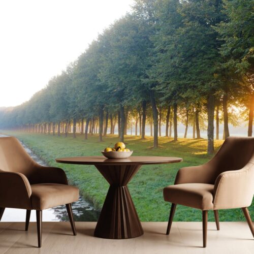 Fotobehang Ochtendgloren Aan Het Water