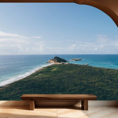 Fotobehangwinkel.nl Fotobehang Dromerige Uitzichten Over Oceaan En Eiland