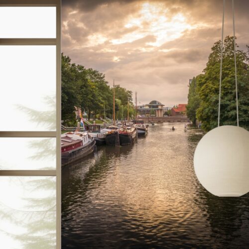Fotobehang Sereen Avondlicht over Rustige Waterwegen 8 Fotobehangwinkel.nl Fotobehang Sereen Avondlicht over Rustige Waterwegen