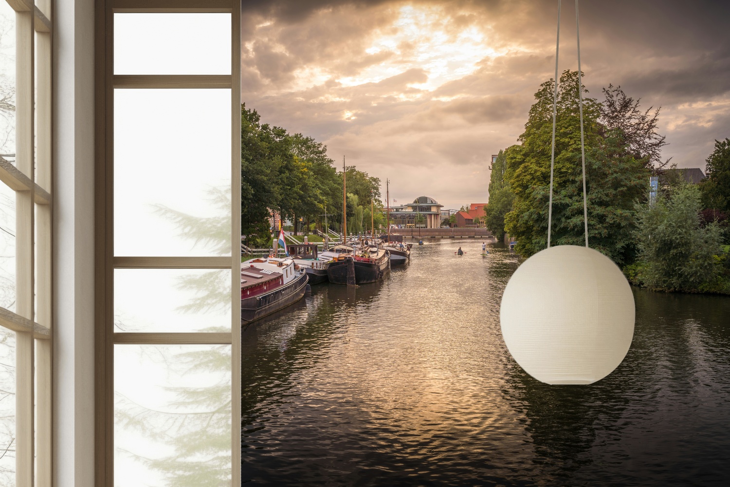Fotobehang Sereen Avondlicht over Rustige Waterwegen 4 Fotobehang Sereen Avondlicht over Rustige Waterwegen - Afbeelding 4
