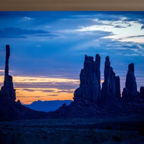 Fotobehangwinkel.nl Fotobehang Mystieke Woestijnsilhouetten Bij Zonsondergang