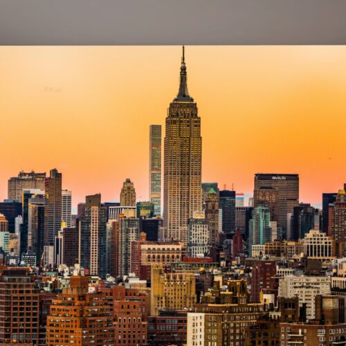 Fotobehangwinkel.nl Fotobehang New York Droomstad Bij Zonsondergang